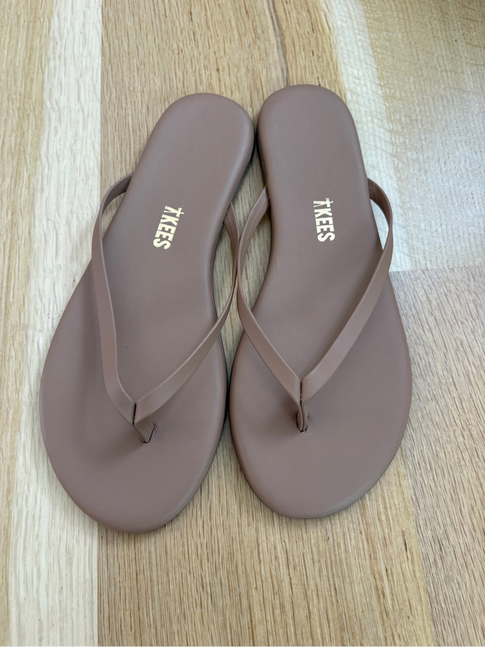 TKEES Women’s Tan Brown Minimalist Flip Flop Sandals